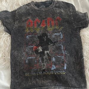 AC/DC Black and Red Short Sleeve Tee